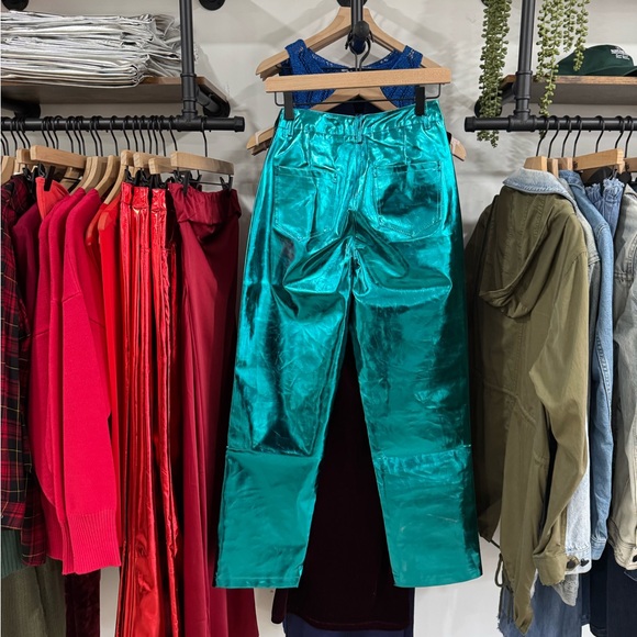 Amy Lynn Blue Metallic Lupe Pants - Picture 16 of 16